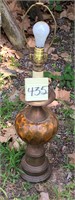Vintage Amber Glass Lamp- NO Shade