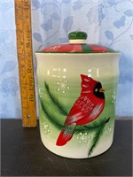 Ceramic Cardinal Cookie Jar