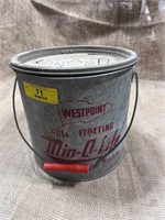 Vintage West Point Metal Minnow Bucket