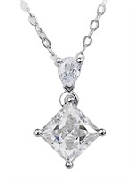 925S 1.0ct Moissanite Diamond Necklace