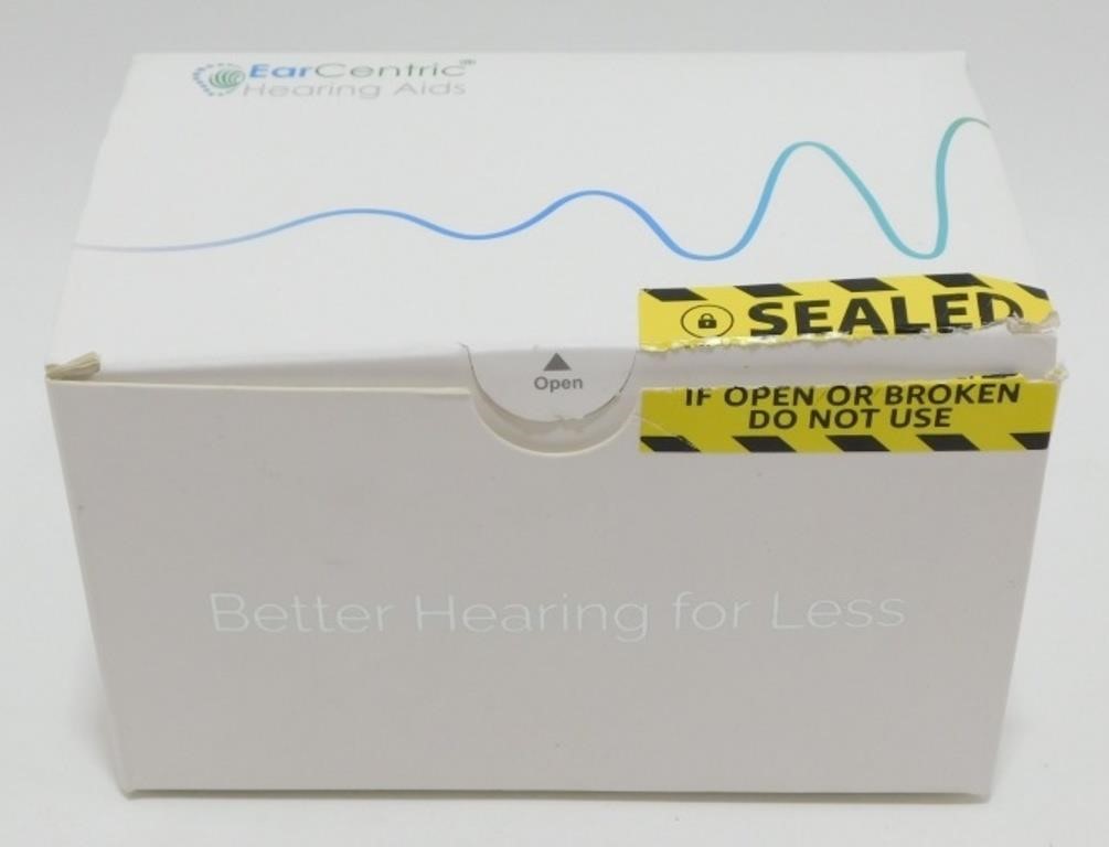 Earcentric Hearing Aid in Open Box.