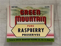 (4 COUNT)VINTAGE JAR LABEL-GREEN MOUNTAIN/PURE