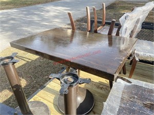 (1) 24 X 30 WOODEN TABLE W/ BASE