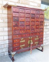 Asian Wood Apothecary Cabinet