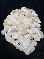 Rose Quartz fragments 2lbs bagged