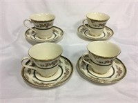 4 Elegant Minton Tea Cups & Saucers Stanwood