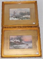 A Pair of Edgar Longstaffe Essex Oil Paintings.