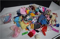 Box of Doll Clothes. Some Labeled Barbie