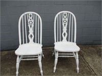 Lot of 2 Painted Windsor Back Chairs