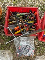 Assorted screwdrivers and miscellaneous tools