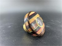 Single interior door knob made from exotic hardwoo