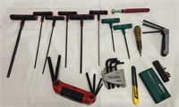 Assorted T-handles, Allen keys & misc bits