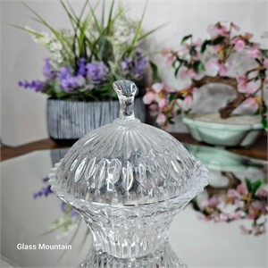Vintage Crystal Candy or Butter Dish