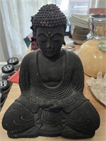 Hand cast Dhyana Buddha Lava Stone Statue