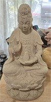Quan Yin, White Sand Volcanic Stone Statue