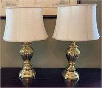 (2) Brass Table lamps