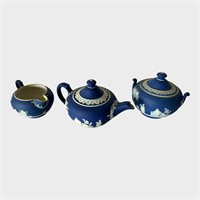 Antique Wedgwood Cobalt Blue Tea Set