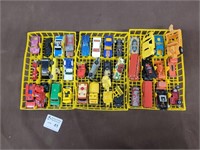 3 Trays of vintage cars and trucks