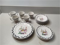 Trisa Stoneware Fat Chefs Dinnerware Setting for 4