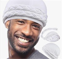 New Turban for Men Women Satin Lined Durag Head