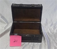 Small Leather and Wood Box