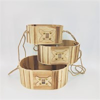 Nesting Wood Boxes With Handles