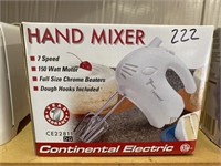 Continental electric seven speed hand mixer