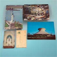 Four Souvenir Postcards Spirit of St. Louis Plane