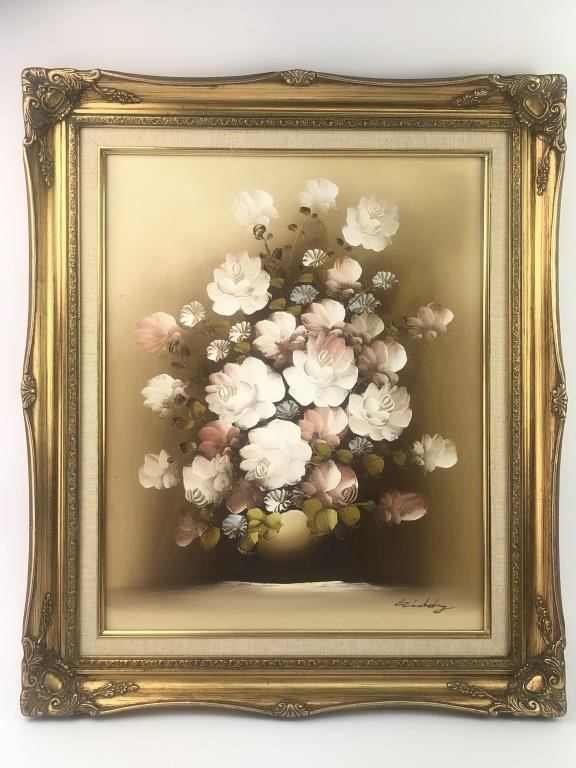 Original Floral Oil Painting on Canvas