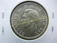1942 Great Britain Silver Shilling. MS-63.