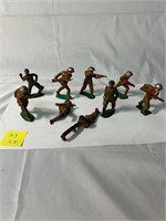 Vintage Cast Iron Military Men Kid's Toys