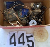 box of fishing reels
