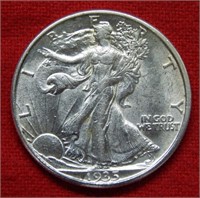 1935 D Walking Liberty Silver Half Dollar