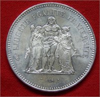 1977 French Silver 50 Franc