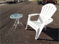 Patio chair and a small side table