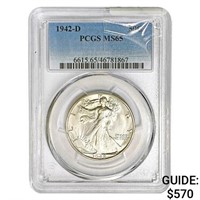 1942-D Wheat Half Dollar PCGS MS65