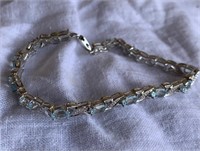 Sterling Silver & Blue Topaz Bracelet