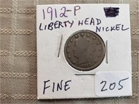 1912P  Liberty Head Nickel F