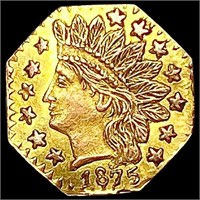 1875 BG-798 Octagonal California Gold Quarter