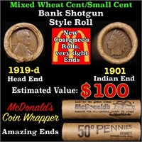 Lincoln Wheat Cent 1c Mixed Roll Orig Brandt McDon