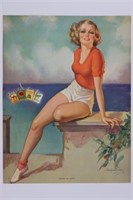 1950's Cigarette Pin-Up Ad Poster