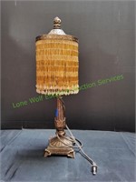 24" Decorative Lamp w/ Beaded Shade