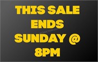 This Sale Ends Sunday @ 8PM