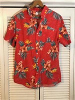 VINTAGE OLD NAVY HAWAIIAN PRINT SHIRT LARGE