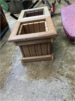 2 Wood Planter boxes 11" square, 9" tall