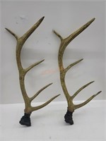 Pair of cast antlers
