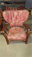 rattan chair believed to be by Heywood Wakefield