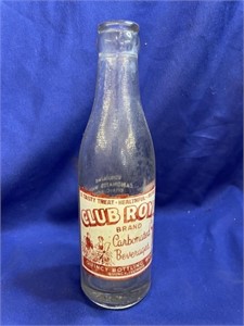 Quincy IL Quincy Bottling Works Club Royal Bottle