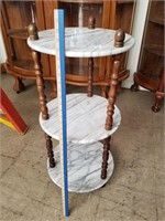 3 TIER MARBLE PLANT STAND
