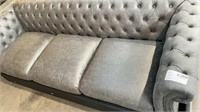 Chesterfield Sofa with Rolled Arms, Modern Button